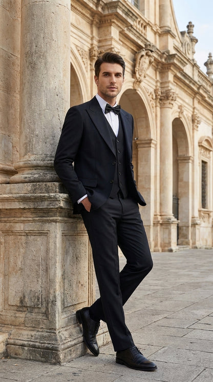 Mens Joker 2 Black 3-Piece Suit – Premium Movie-Inspired Cosplay Costume, Halloween & Formal Dress Outfit