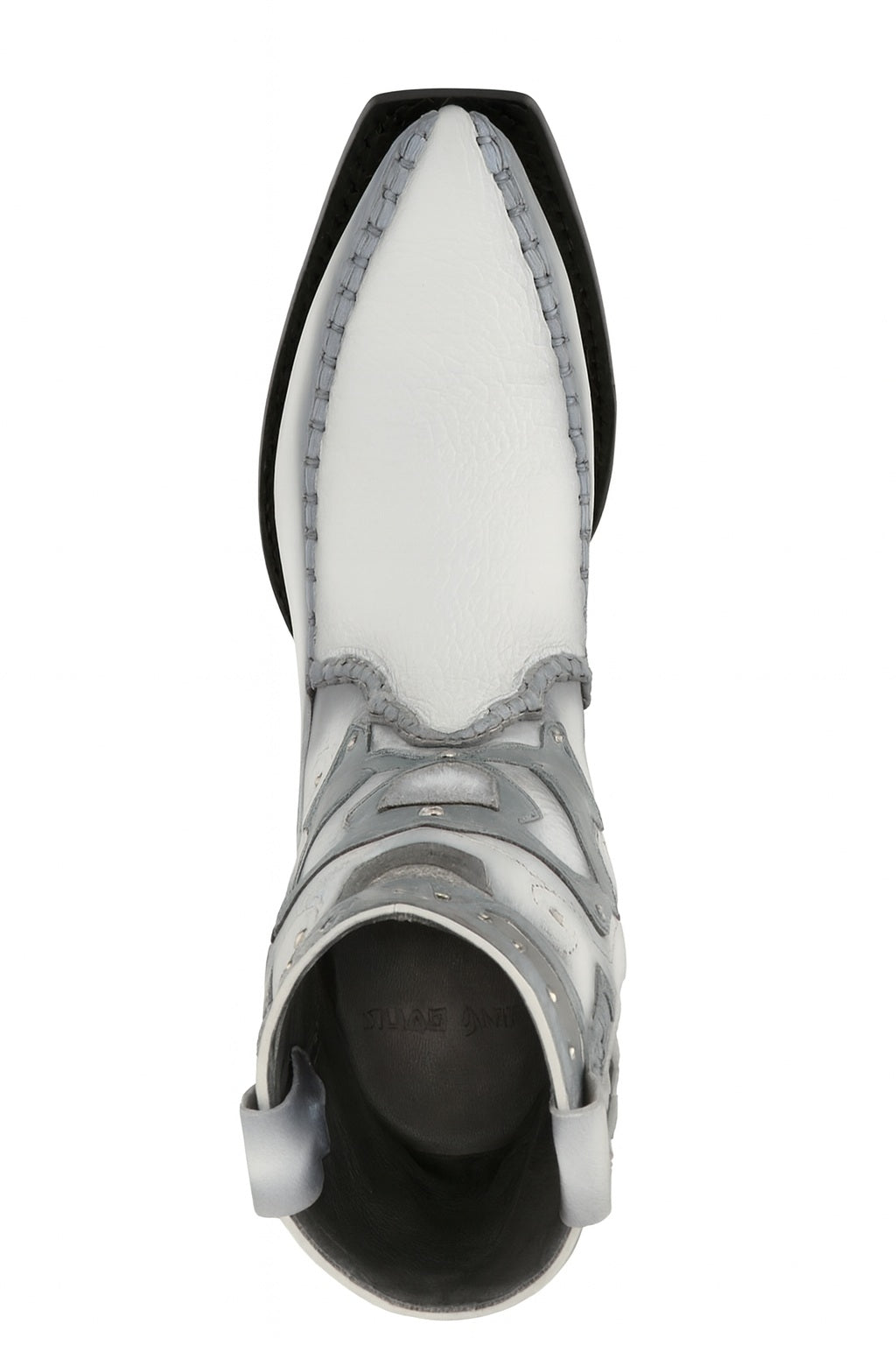Men's King Exotic Genuine Sharkskin Boots 3x Toe Burnished White (495v20928)