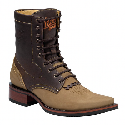 Lace Up Western Boots