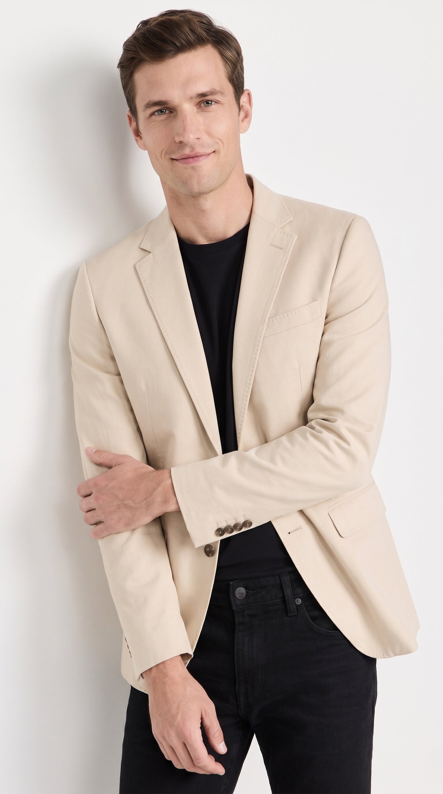 Mens Light Tan Sportcoat – Cream Beige Blazer for Weddings, Business & Smart Casual Wear
