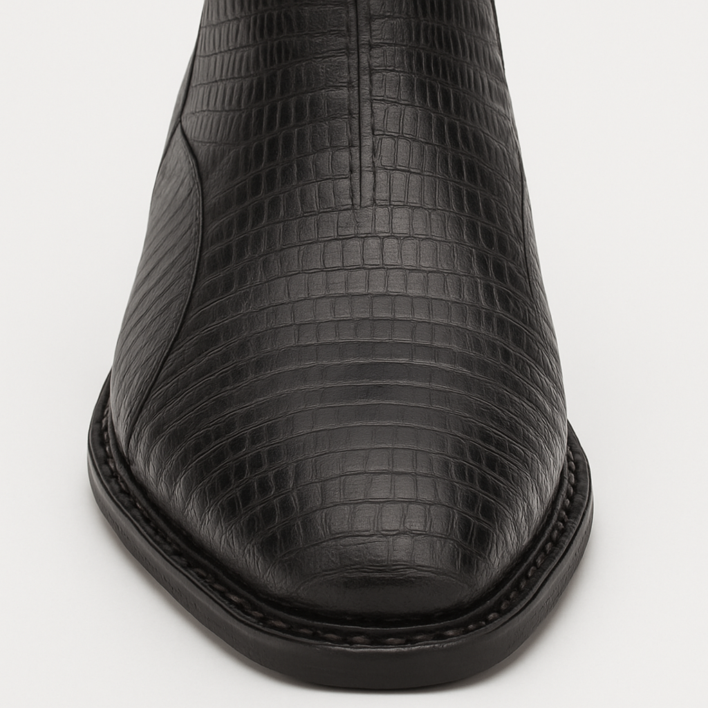 Peninsula Lizard Emblem Boot Black By Mezlan Made In Spain Brand