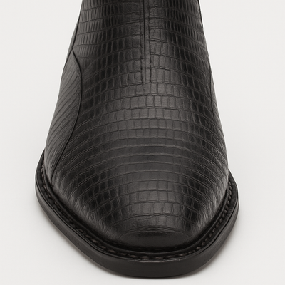 Peninsula Lizard Emblem Boot Black By Mezlan Made In Spain Brand 7   - from alligatorwarehouse.com
