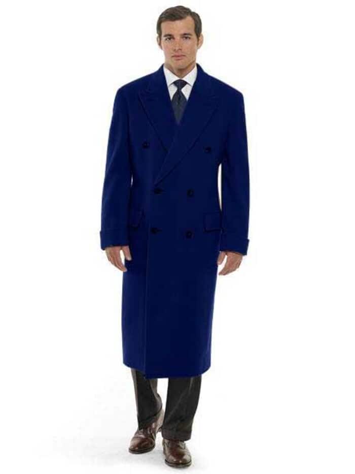 Double Breasted Overcoat - Mens Long Overcoat - Wool Topcoat