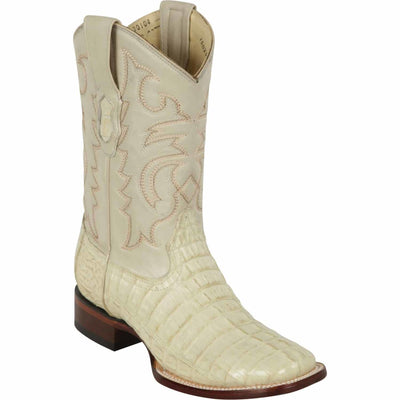 Men's Los Altos Caiman Tail Wide Square Toe Boots 1 LAB-8220104-060  - from alligatorwarehouse.com