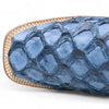 Men's Los Altos Genuine Monster Fish Leather Square Toe Boots - Blue 5 LAB-8221014-060  - from alligatorwarehouse.com