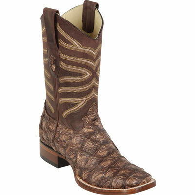 Men's Los Altos Monster Fish Skin Wide Square Toe Boots 1 LAB-8221088.060  - from alligatorwarehouse.com