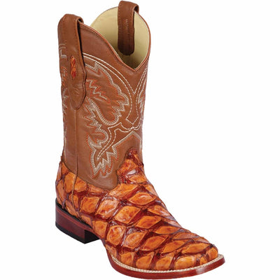 Men's Los Altos Monster Fish Skin Wide Square Toe Boots 3 LAB-8221088.060  - from alligatorwarehouse.com