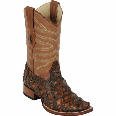 Men's Los Altos Monster Fish Skin Wide Square Toe Boots 6 LAB-8221088.060  - from alligatorwarehouse.com