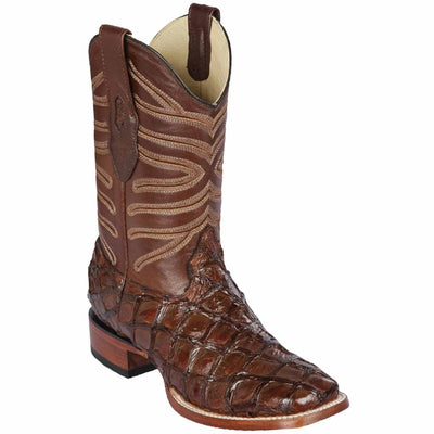 Men's Los Altos Monster Fish Skin Wide Square Toe Boots 4 LAB-8221088.060  - from alligatorwarehouse.com