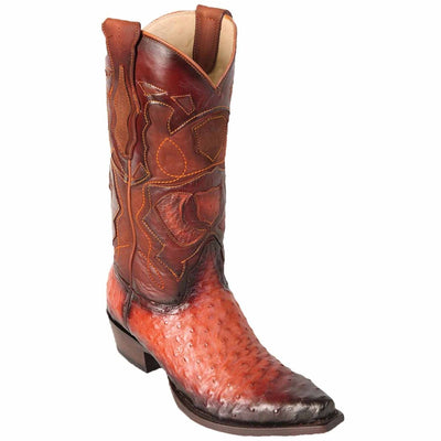 Men's Los Altos Original Ostrich Snip Toe Boots Faded 3 LAB-940343-060  - from alligatorwarehouse.com