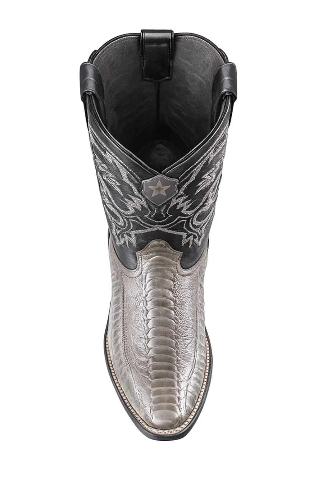 Men's Los Altos Ostrich Leg Skin Wide Square Toe Boots