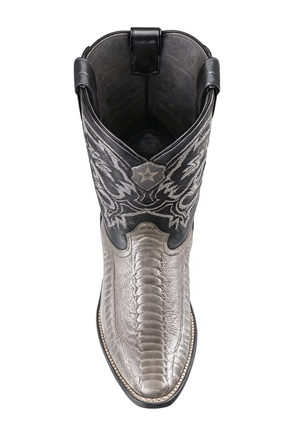 Men's Los Altos Ostrich Leg Skin Wide Square Toe Boots