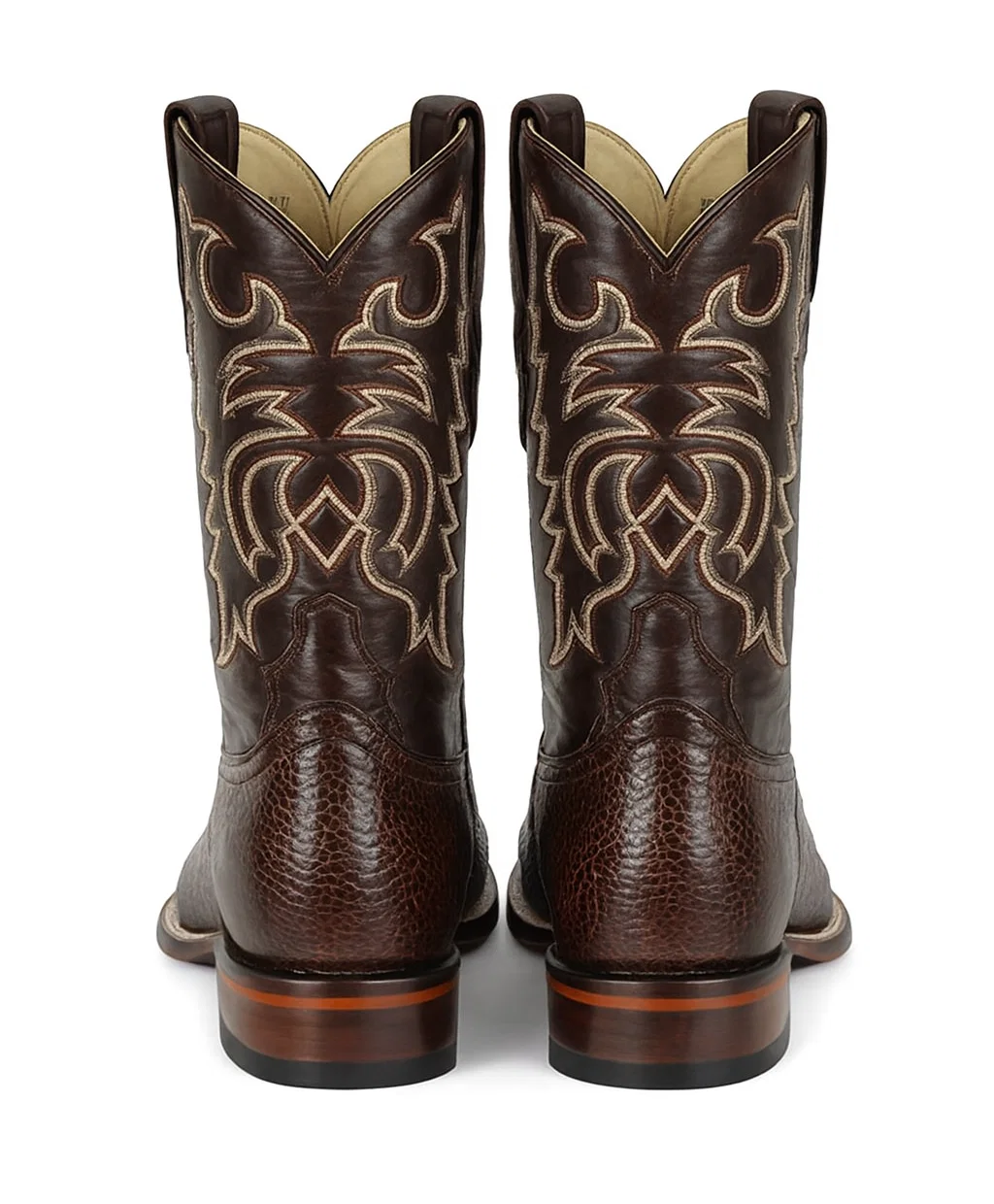 Men's Los Altos Ostrich Leg Skin Wide Square Toe Boots