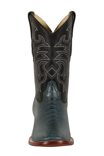 Men's Los Altos Ostrich Leg Skin Wide Square Toe Boots