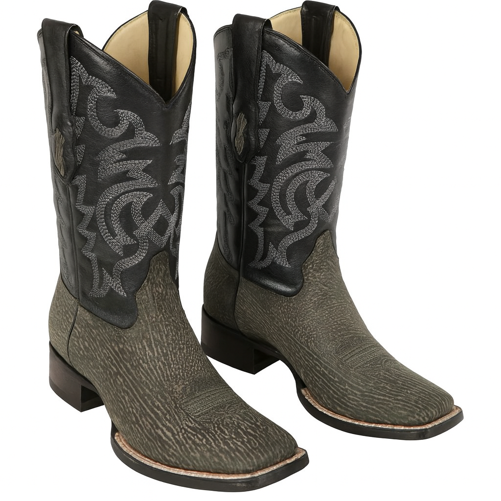 Men's Los Altos Shark Skin Wide Square Toe Boots