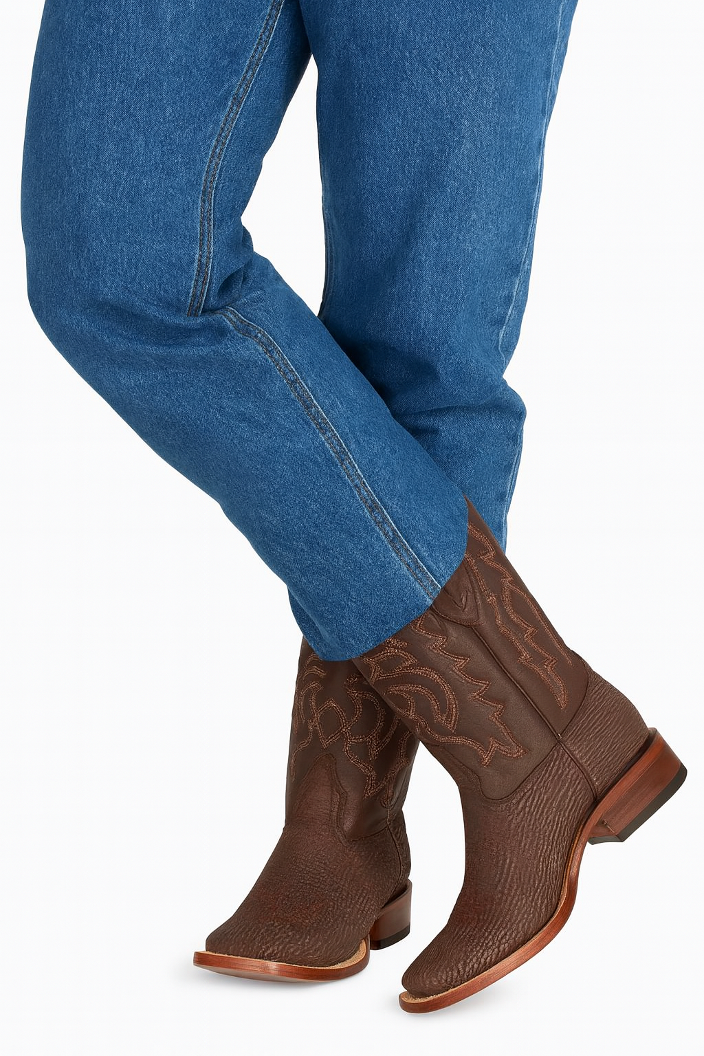 Men's Los Altos Shark Skin Wide Square Toe Boots
