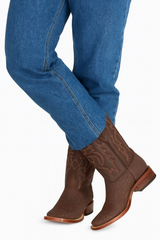 Men's Los Altos Shark Skin Wide Square Toe Boots