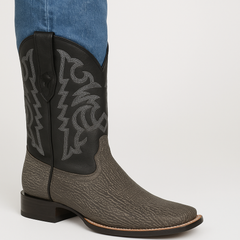 Men's Los Altos Shark Skin Wide Square Toe Boots