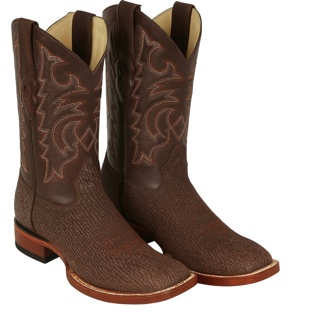 Men's Los Altos Shark Skin Wide Square Toe Boots