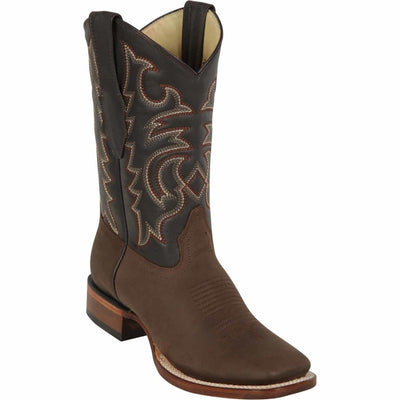 Men's Los Altos Wide Square Toe Crazy Leather Boots 1 LAB-8226207-060  - from alligatorwarehouse.com