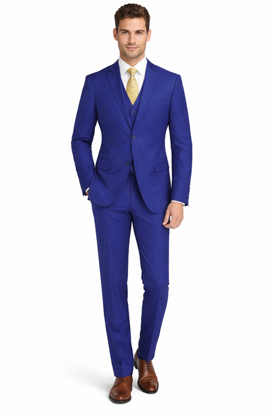 Mens Mantoni French Blue Suit – Stylish Blue Suit for Wedding, Business and Formal Wear
