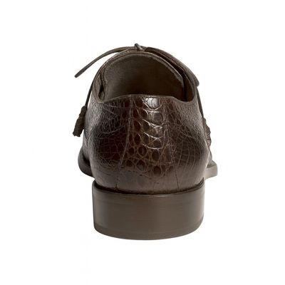 Mens Mezlan Anderson Caiman Crocodile Dress Shoe in Brown 7   - from alligatorwarehouse.com