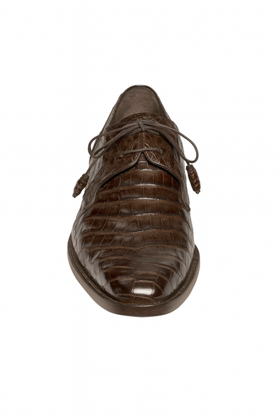 Mens Mezlan Anderson Caiman Crocodile Dress Shoe in Brown 4   - from alligatorwarehouse.com