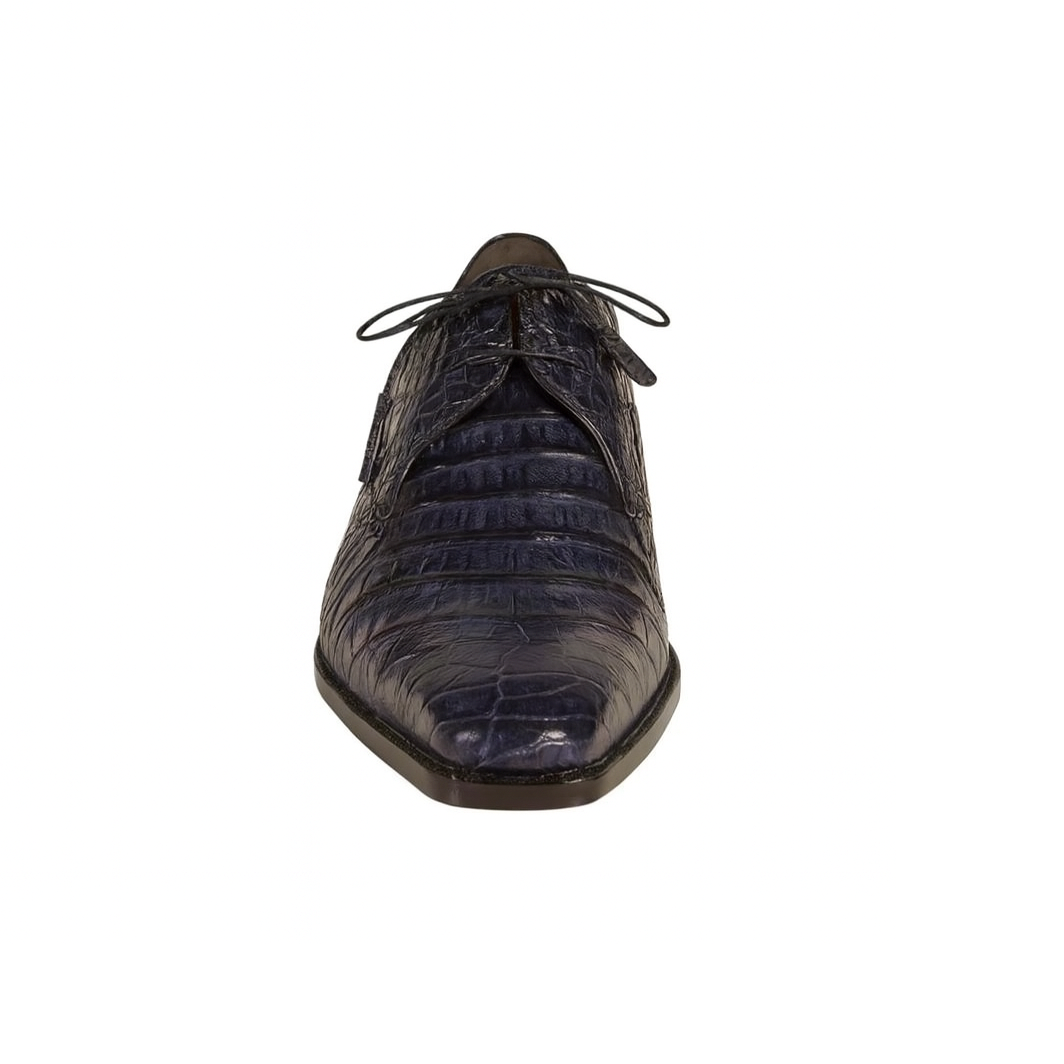Mens Mezlan Anderson Caiman Crocodile Dress Shoe in Navy 4   - from alligatorwarehouse.com
