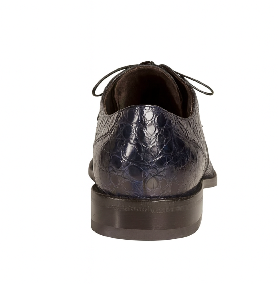 Mens Mezlan Anderson Caiman Crocodile Dress Shoe in Navy 5   - from alligatorwarehouse.com