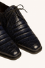 Mens Mezlan Anderson Caiman Crocodile Dress Shoe in Navy 7   - from alligatorwarehouse.com