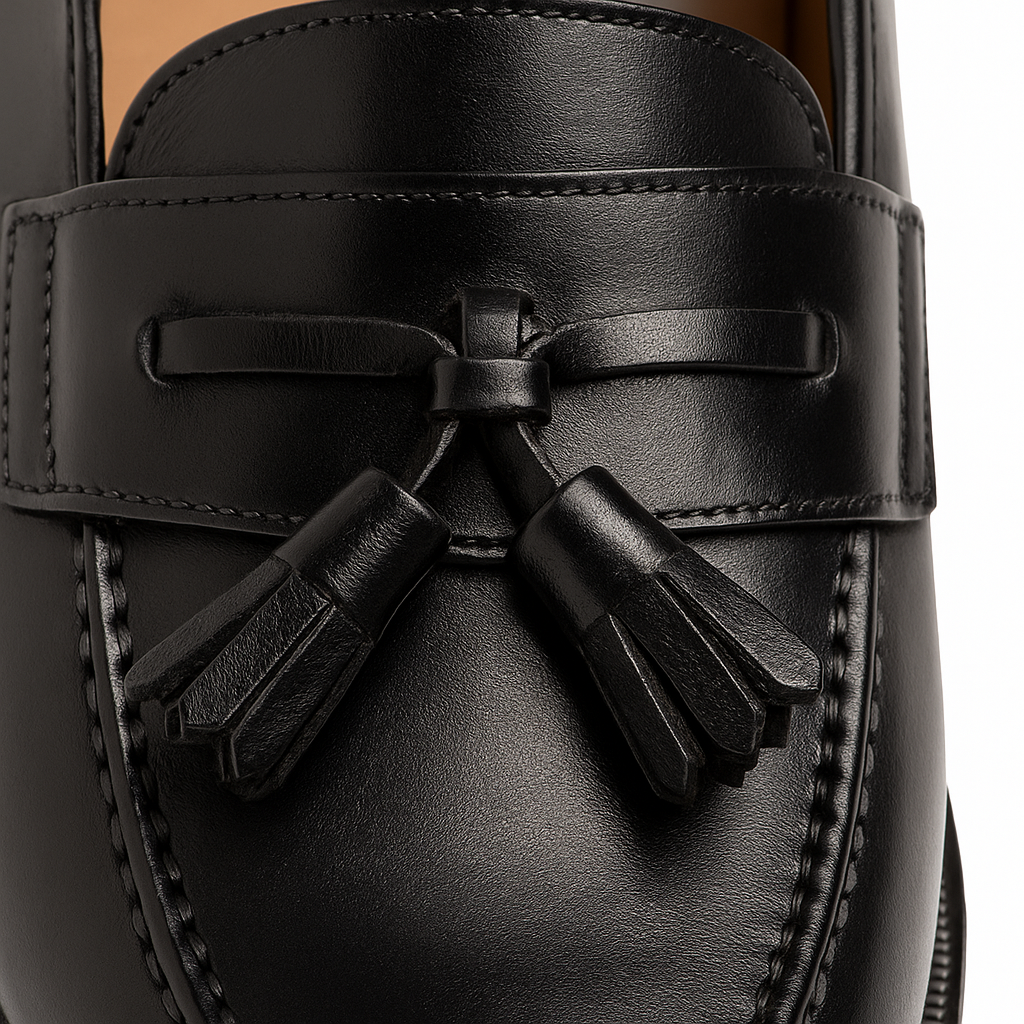 Mens Mezlan Santander Classic Tassel Loafer Dress Shoe in Black - LAST CALL 10.5,11