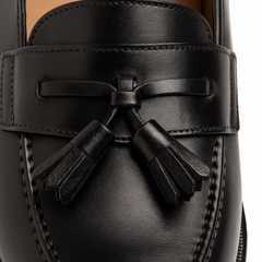 Mens Mezlan Santander Classic Tassel Loafer Dress Shoe in Black - LAST CALL 10.5,11