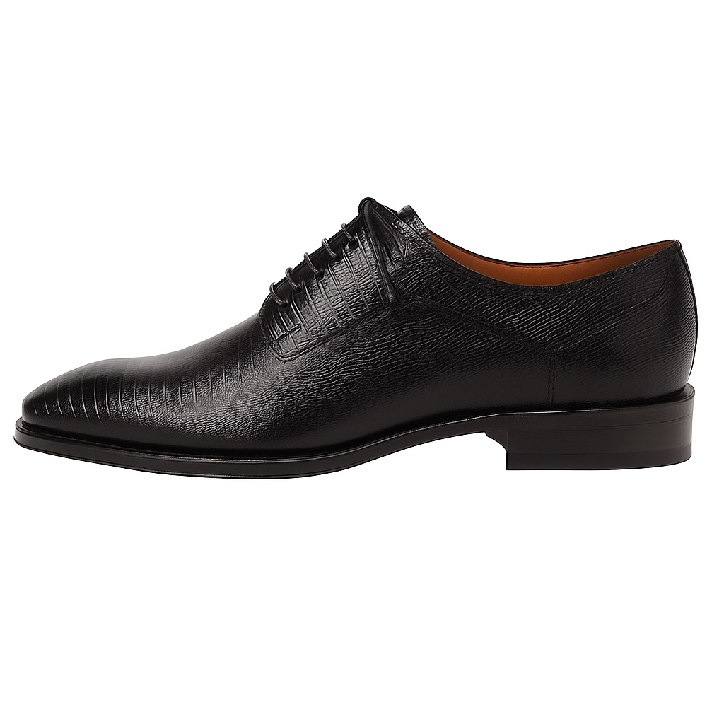 Mens Mezlan Pegaso Lizard Dress Shoe in Black
