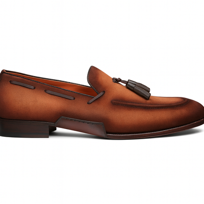 Men's Pavese Sport Hand-Burnished Suede Tassel Slip-On Shoes By Mezlan Made In Spain Brand 2   - from alligatorwarehouse.com
