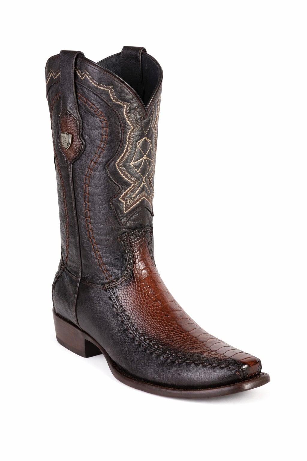 Men's Wild West Ostrich Leg with Deer Dubai Toe Boots 279F05