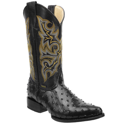 Men's Caiman Tail Print Leather J-Toe Boots - Cognac 1   - from alligatorwarehouse.com