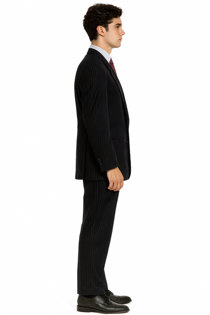 Mens Patrick Bateman | American Psycho Black Pinstripe Suit