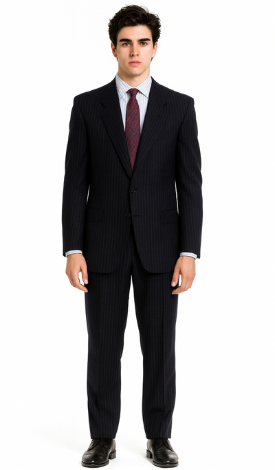 Mens Patrick Bateman | American Psycho Black Pinstripe Suit