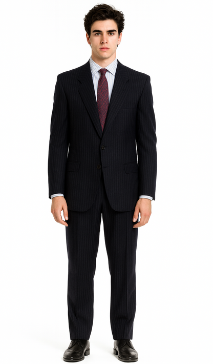 Mens Patrick Bateman | American Psycho Black Pinstripe Suit