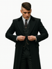 Mens Peaky Blinders Costume Thomas Shelby 3PC Suit & Black Overcoat 8   - from alligatorwarehouse.com