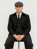 Mens Peaky Blinders Costume Thomas Shelby Black Suit Overcoat & Hat 7   - from alligatorwarehouse.com