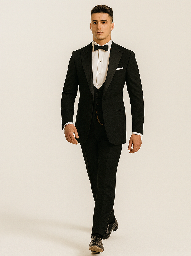 Mens Peaky Blinders Costume Thomas Shelby Black Vested Tuxedo