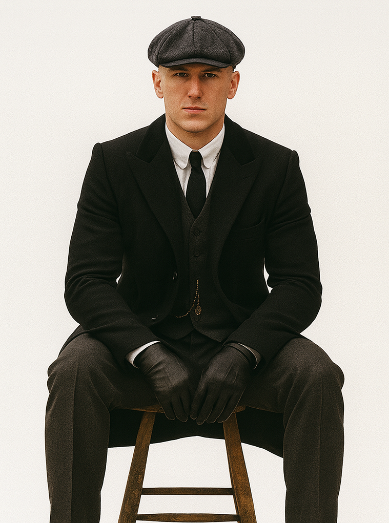 Mens Peaky Blinders Costume Thomas Shelby Costume Outfit 8   - from alligatorwarehouse.com