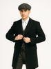 Mens Peaky Blinders Costume Thomas Shelby Grey 3 Piece Suit with Black Overcoat & Hat 9   - from alligatorwarehouse.com