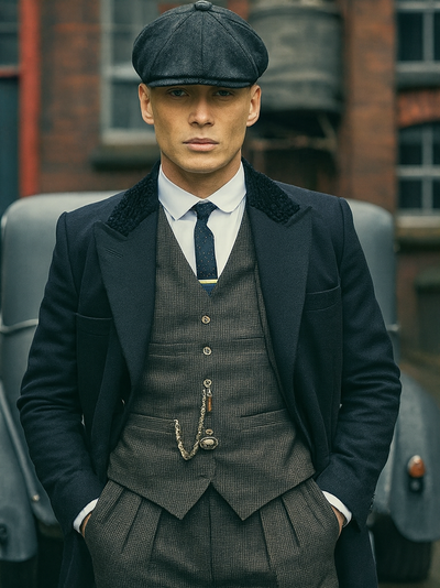 Mens Peaky Blinders Costume Thomas Shelby Grey Outfit 1   - from alligatorwarehouse.com