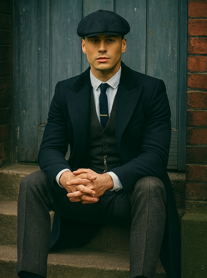 Mens Peaky Blinders Costume Thomas Shelby Grey Outfit