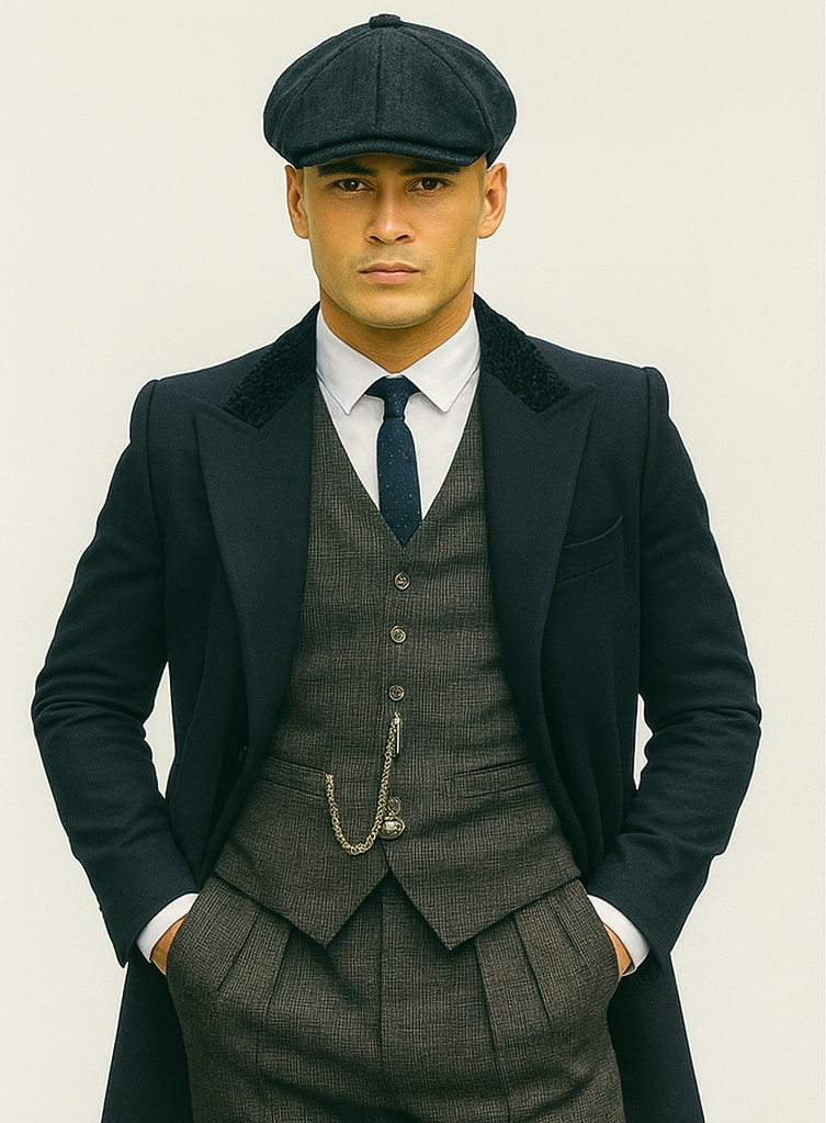 Mens Peaky Blinders Costume Thomas Shelby Grey Outfit