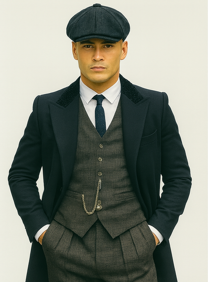 Mens Peaky Blinders Costume Thomas Shelby Grey Outfit