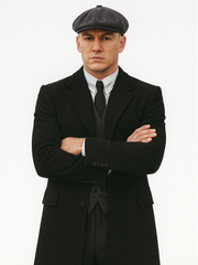 Mens Peaky Blinders Costume Thomas Shelby Suit & Overcoat