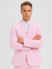Mens Pink Pinstripe Vested Summer Seersucker Suit 5   - from alligatorwarehouse.com